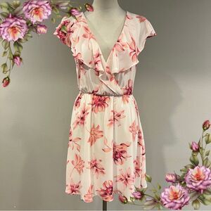Lush Floral Pink‎ mini Dress size medium